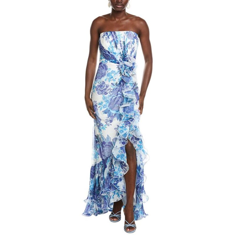Tadashi Shoji Womens Printed Maxi Dress